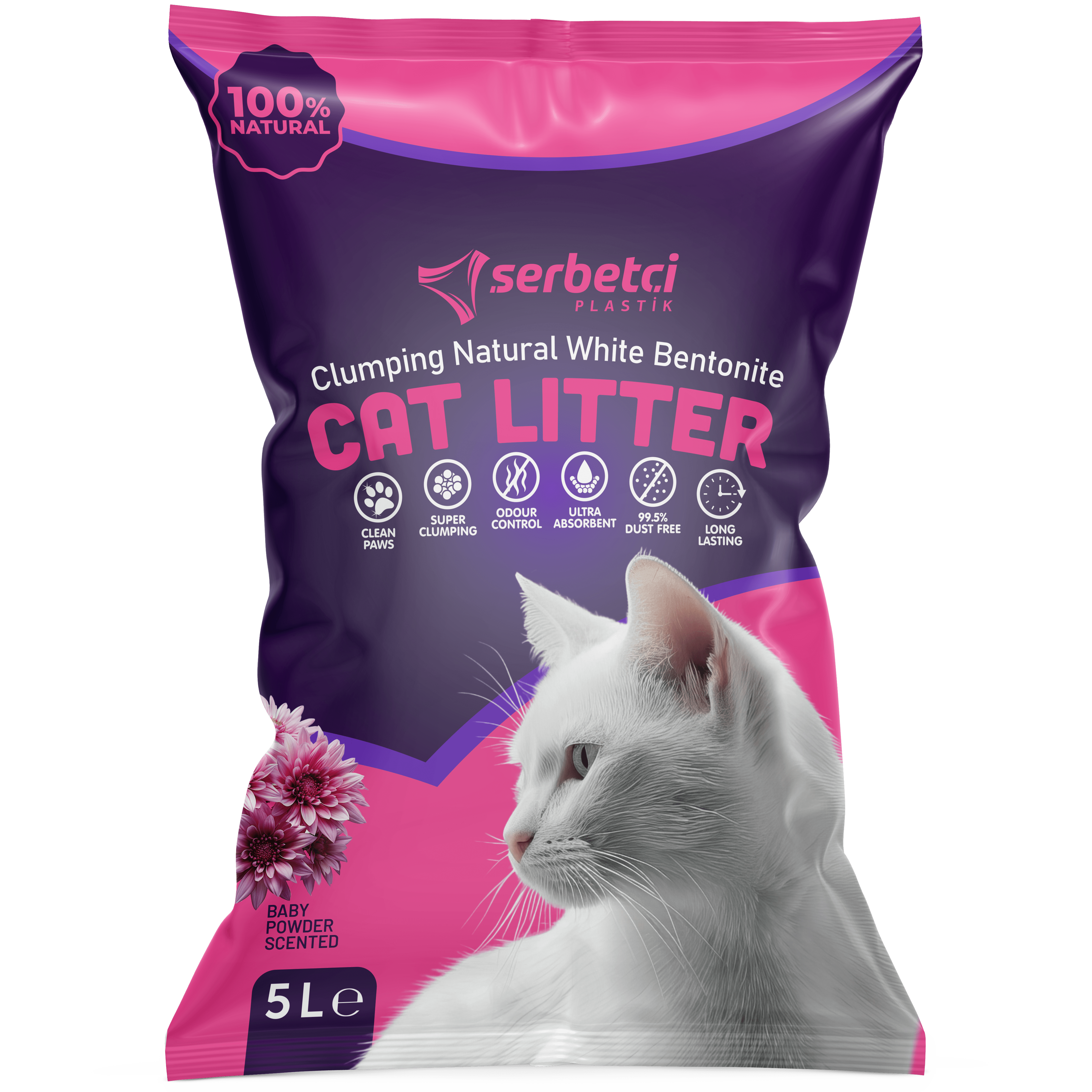 Sırt Kaynak Kedi Kumu Ambalajı